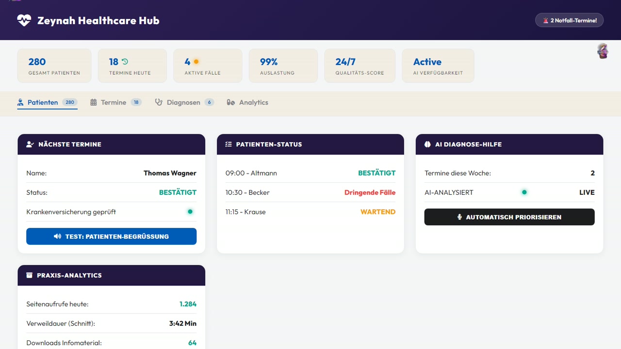 Healthcare Hub — die App