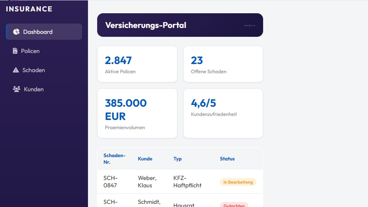 Insurance Portal — die App